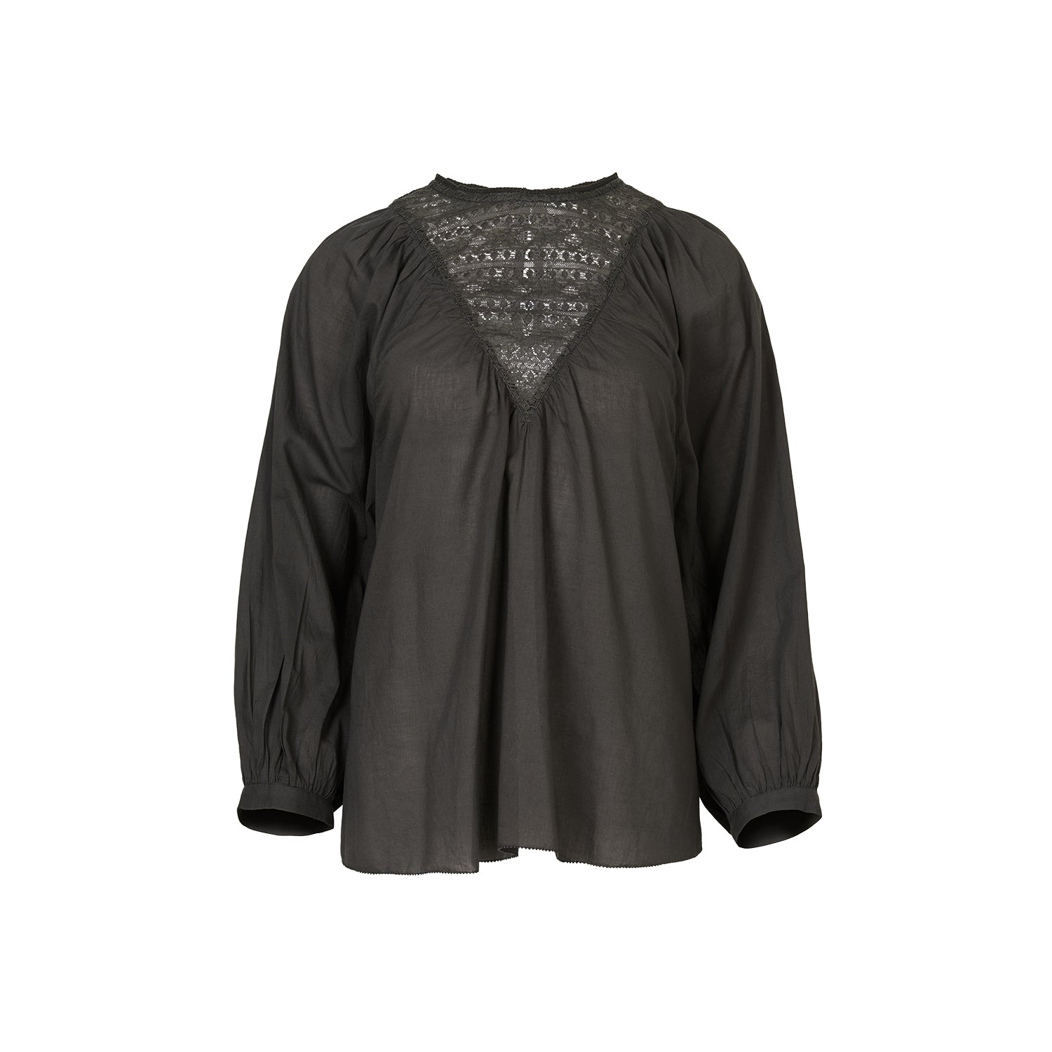 L’ANGE BLOUSE WITH SLEEVES - CHARCOAL