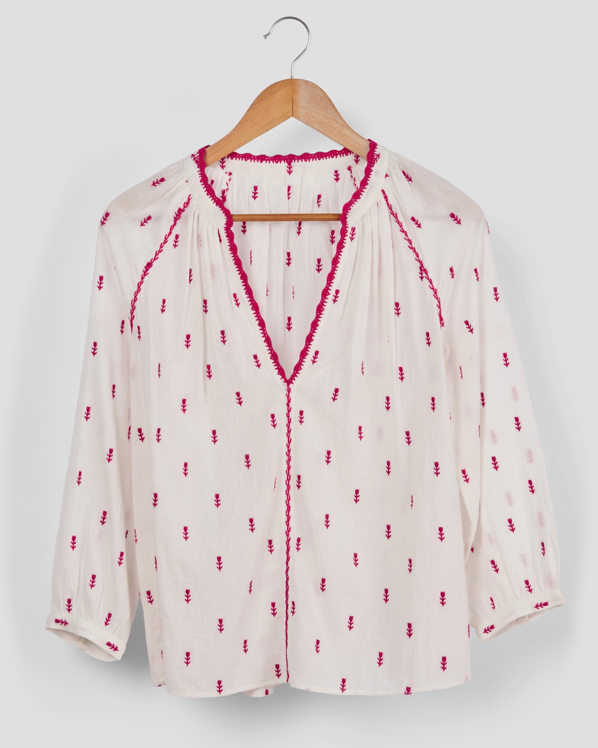 Tulipe blouse - red/ecru