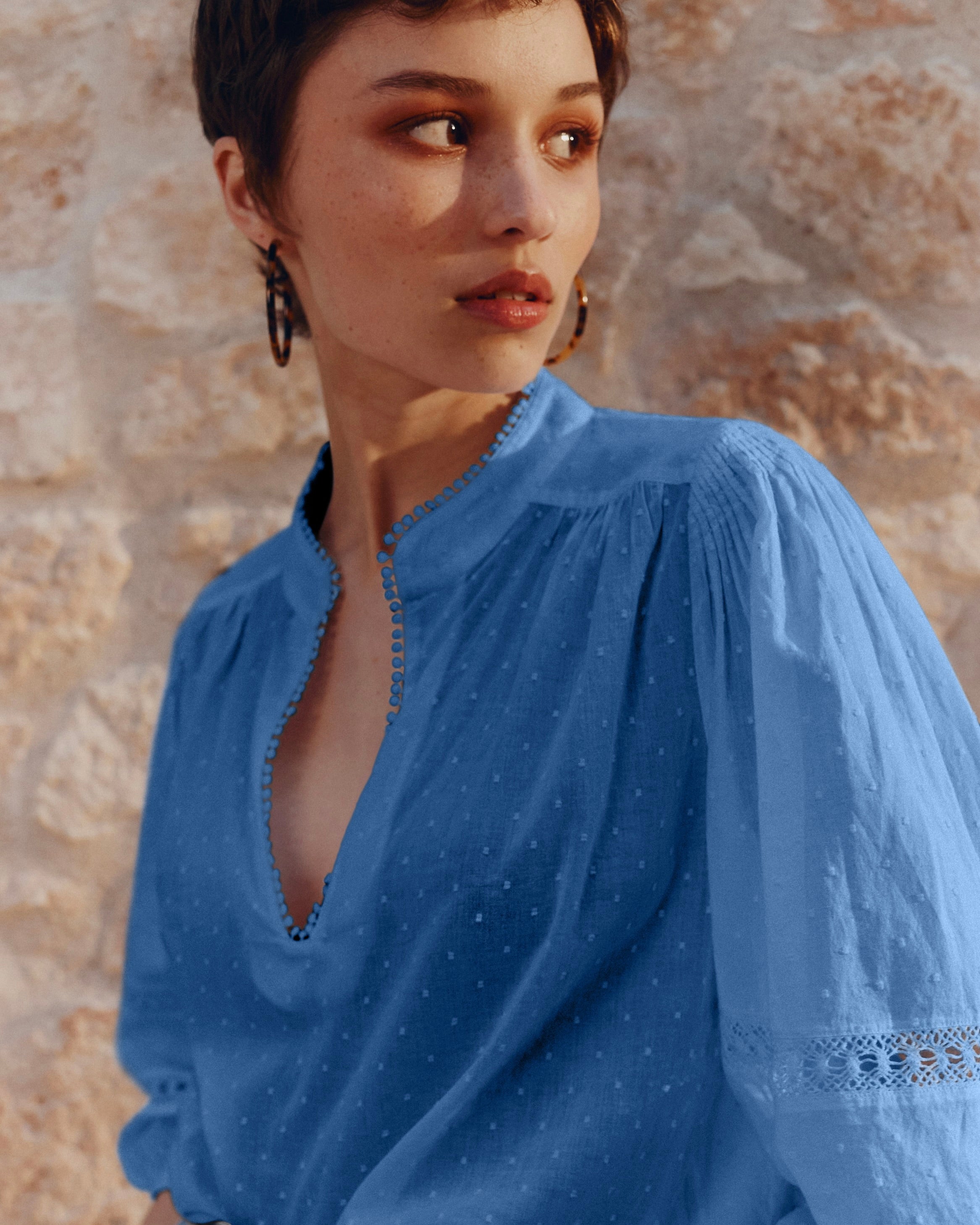 Luna Blouse Blue
