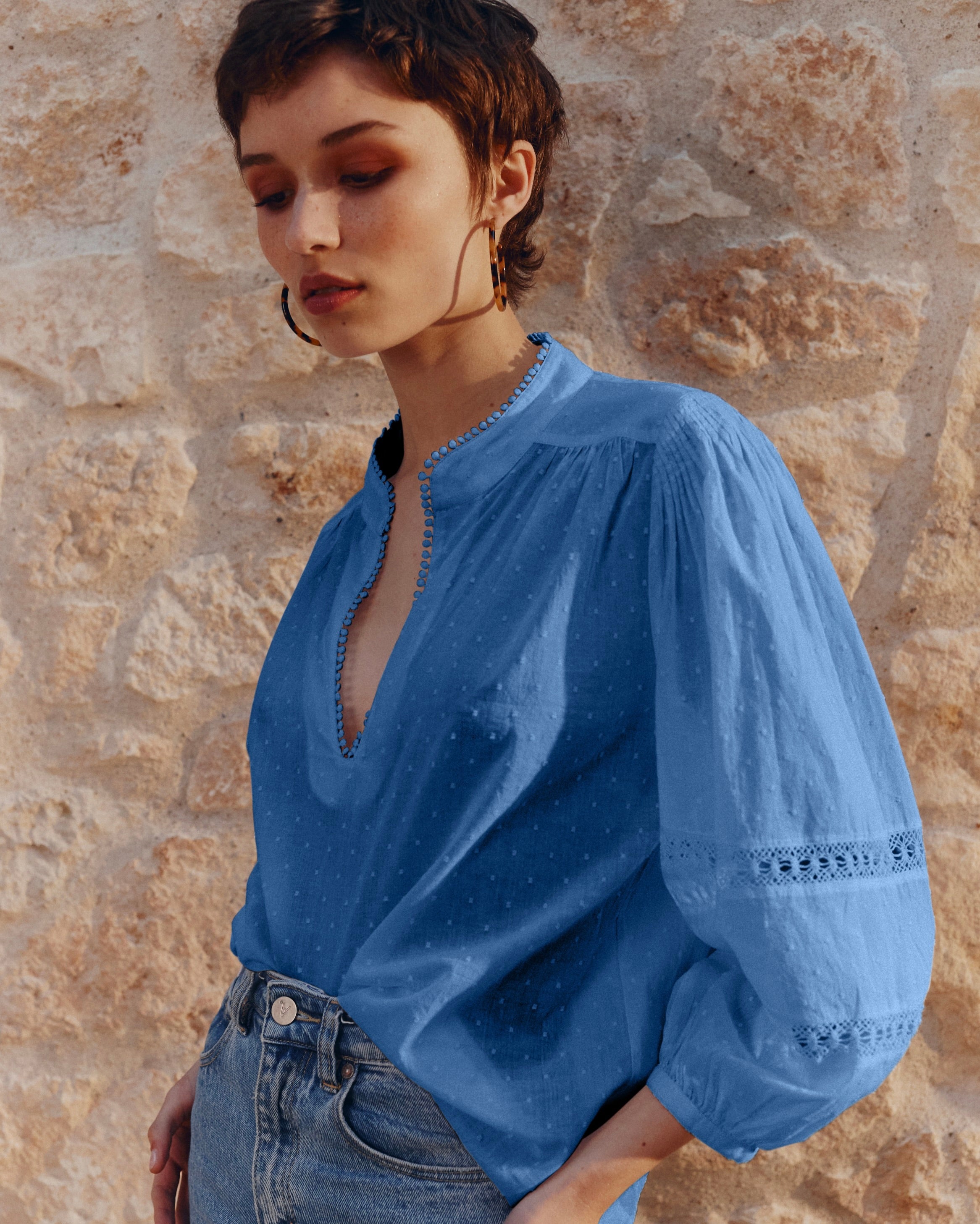 Luna Blouse Blue