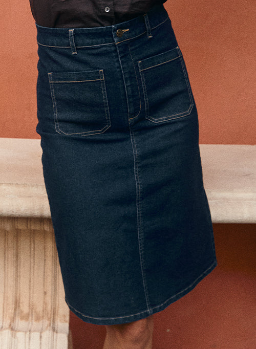 Merci Skirt - Denim Blue