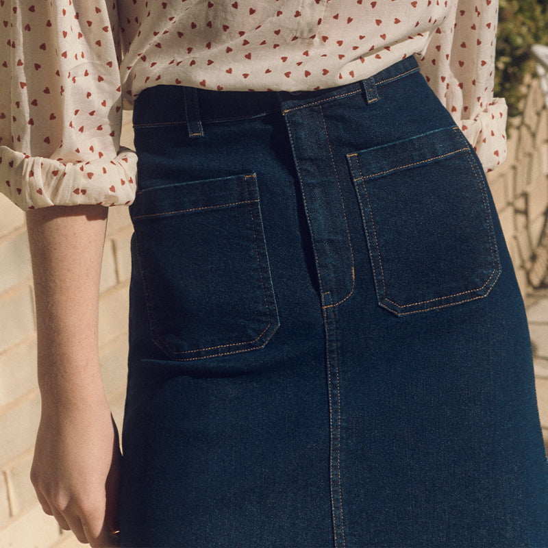 Merci skirt / blue denim