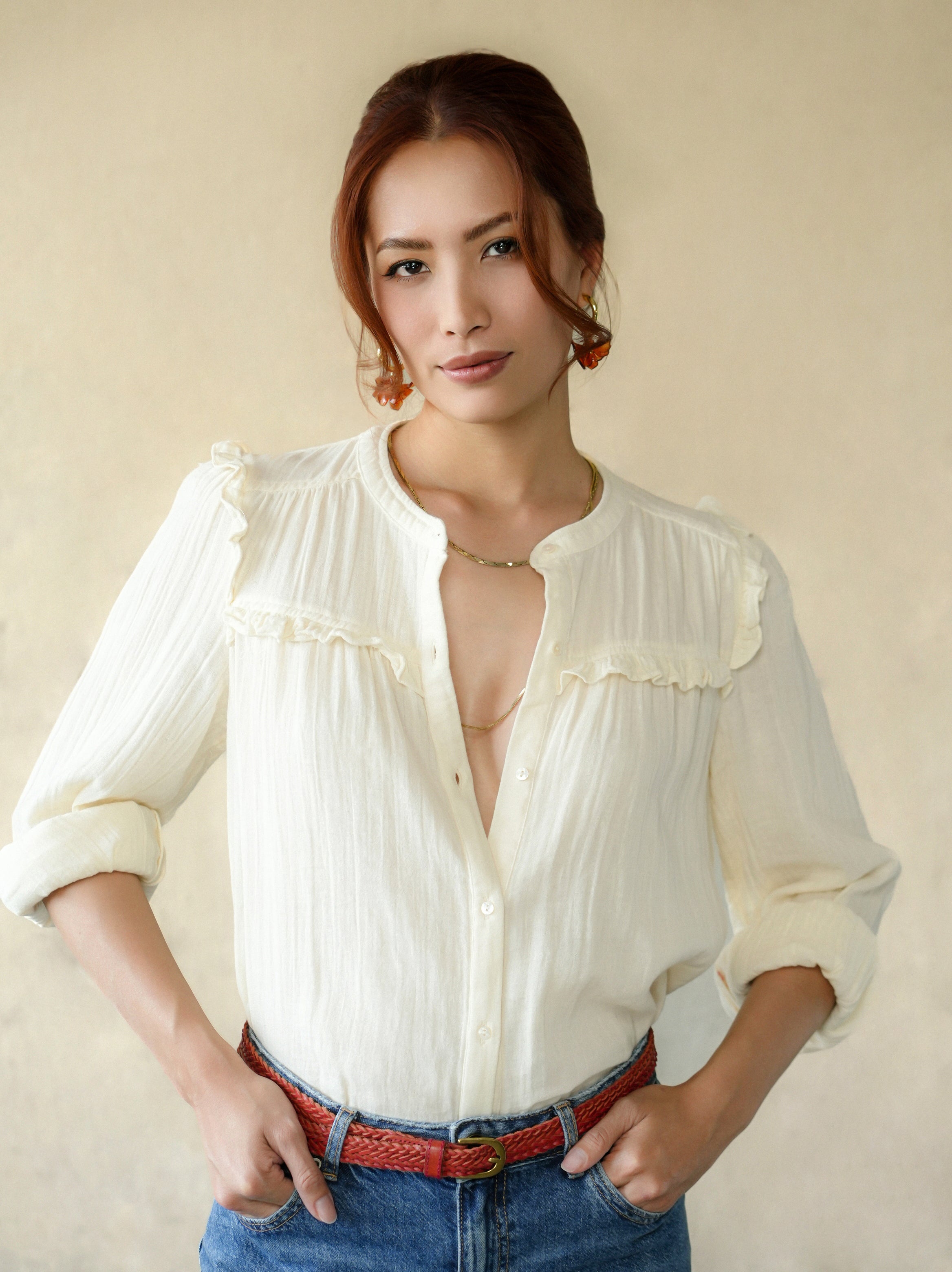 Isabella Blouse - Ecru