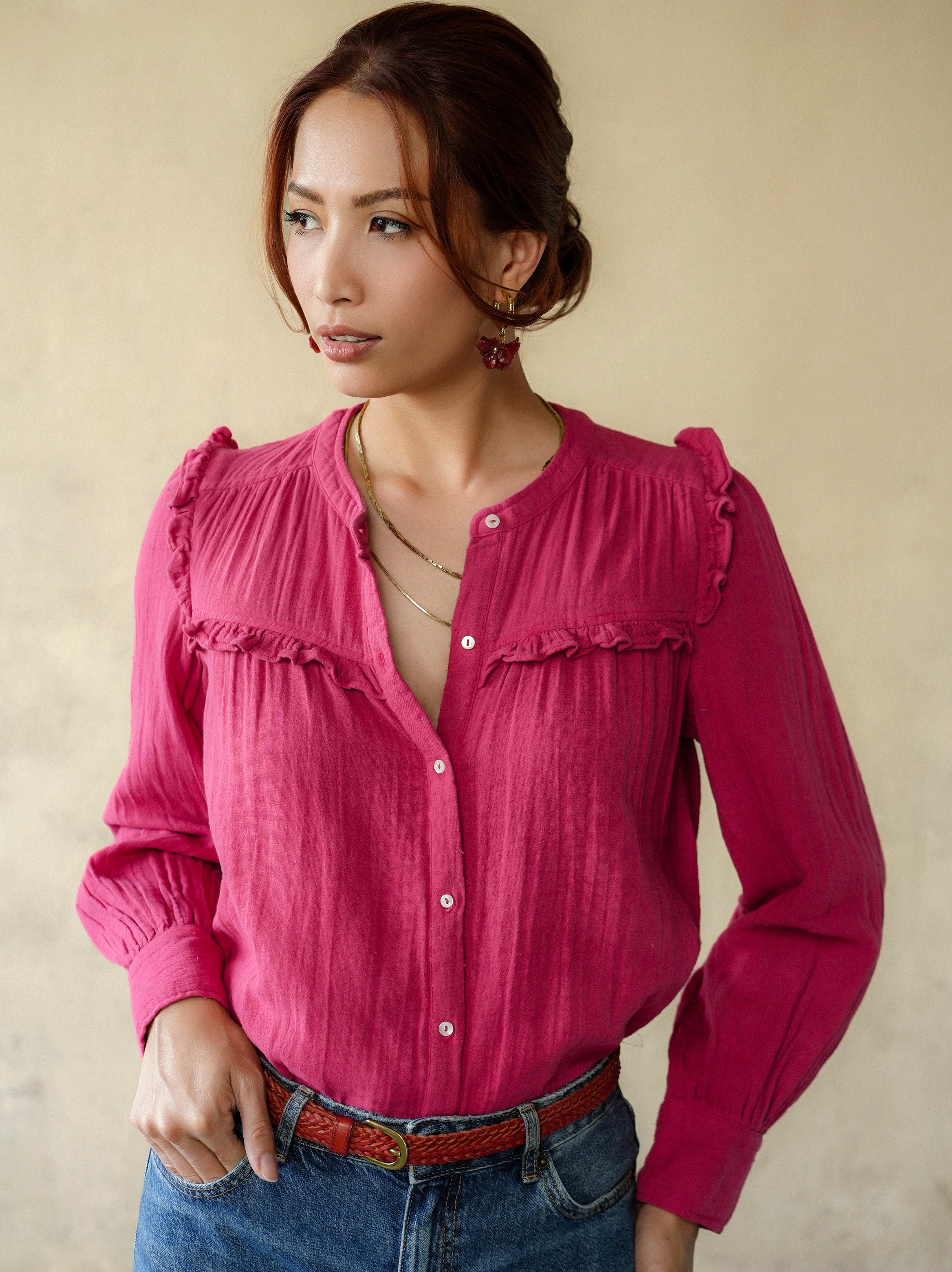 Isabella Blouse - Red