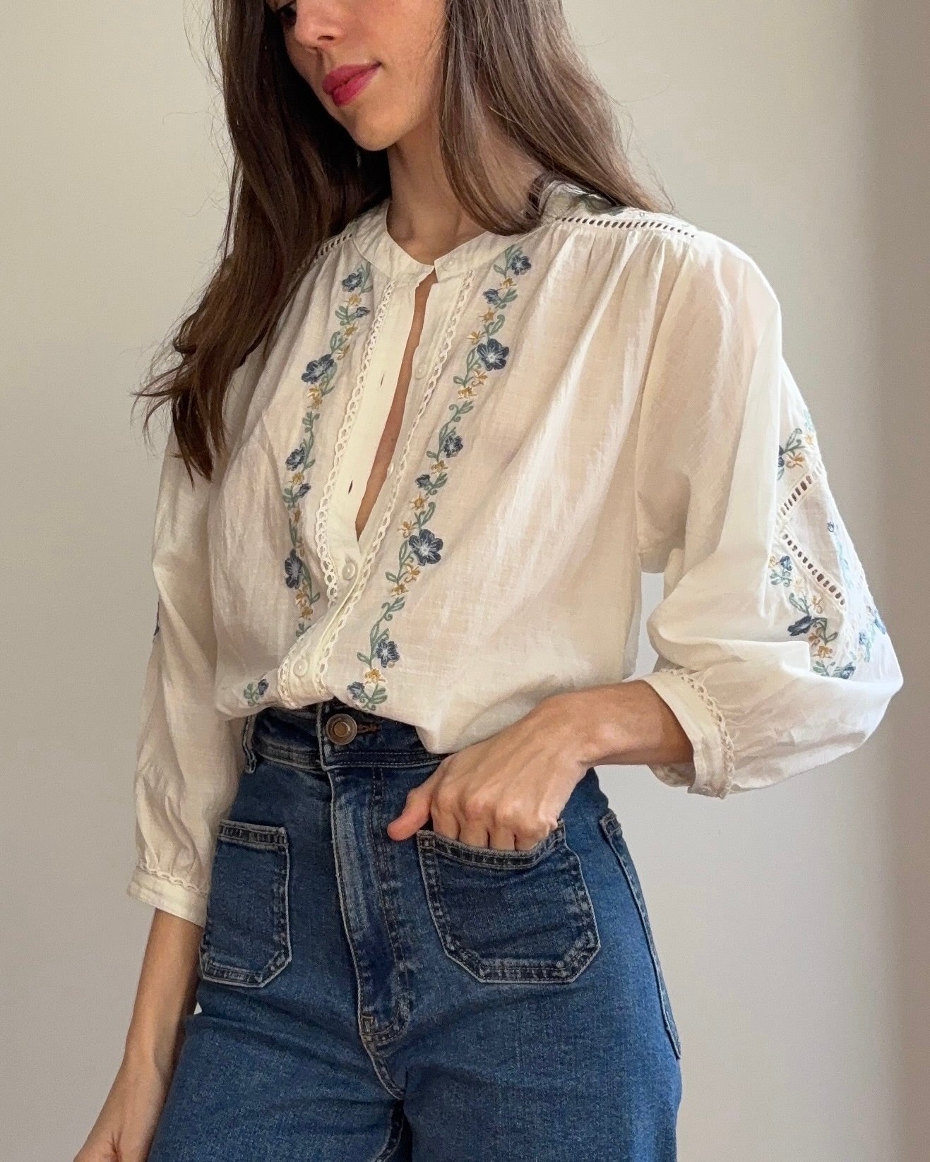 Passionflower blouse - ecru