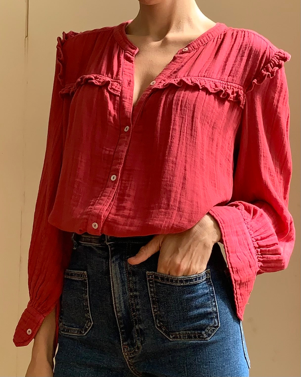 Isabella Blouse Red