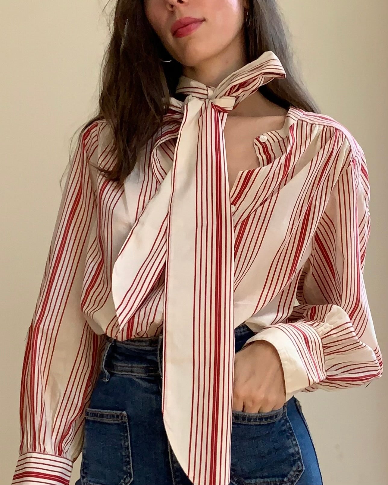 PJ Edie Blouse - red ecru