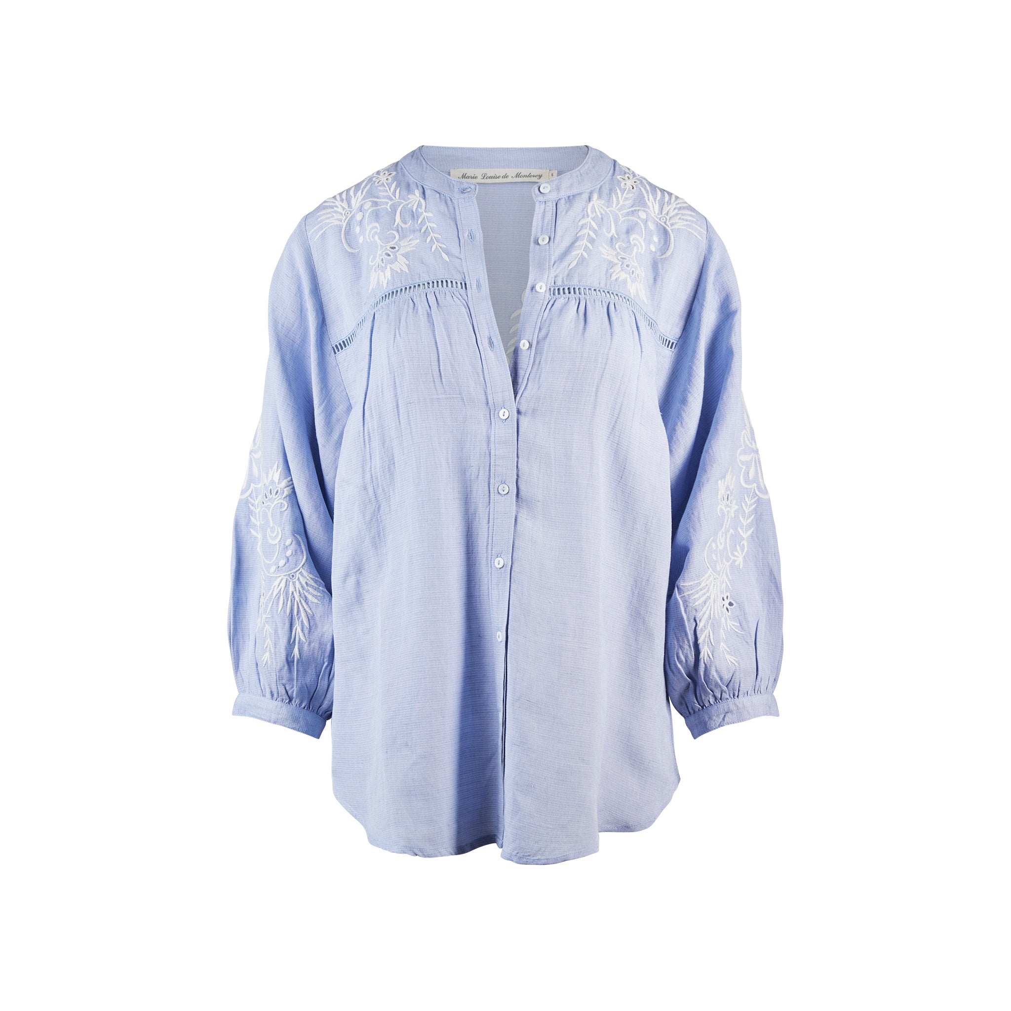 Broderie blouses - Ice blue