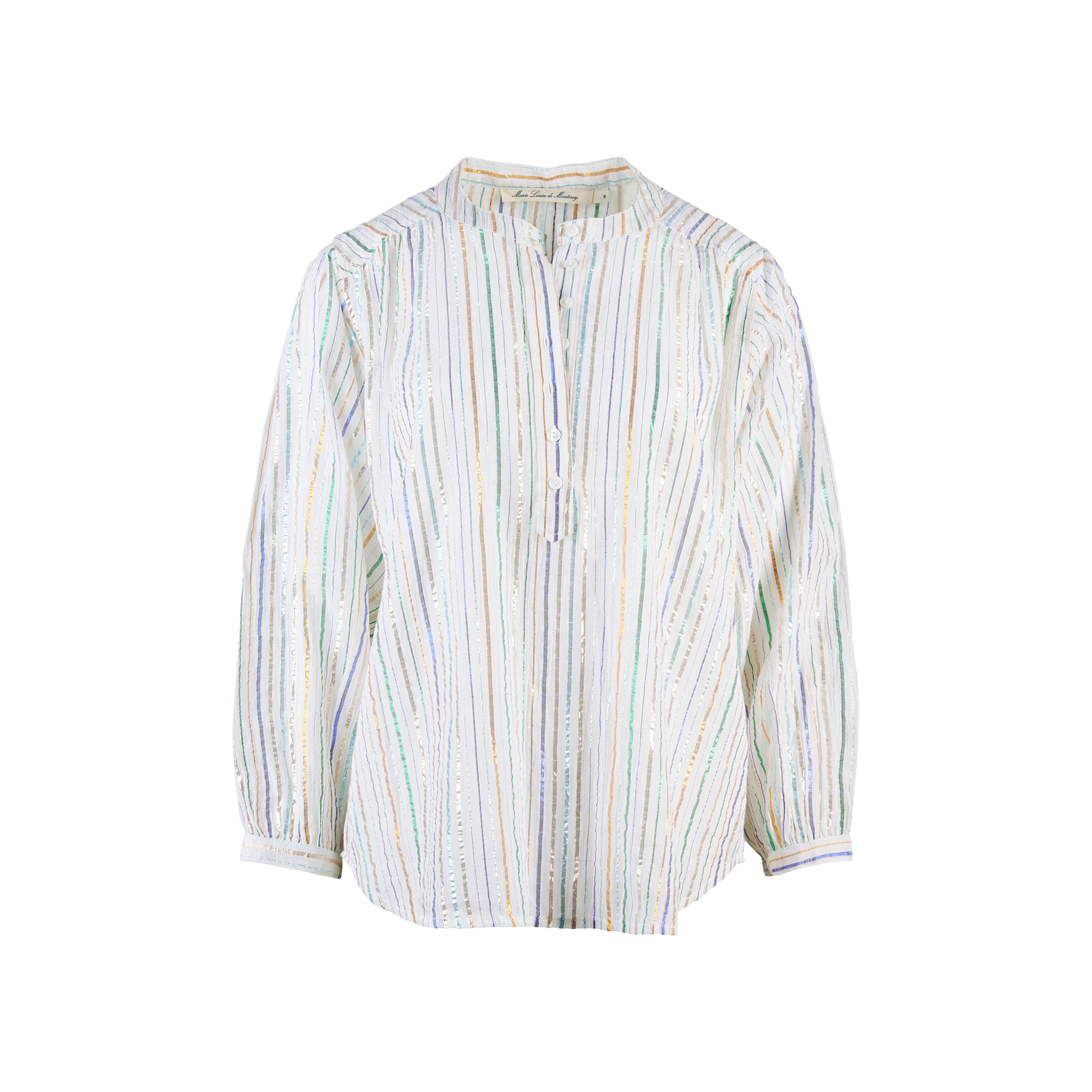Ines blouse in Chalk / rainbow lurex