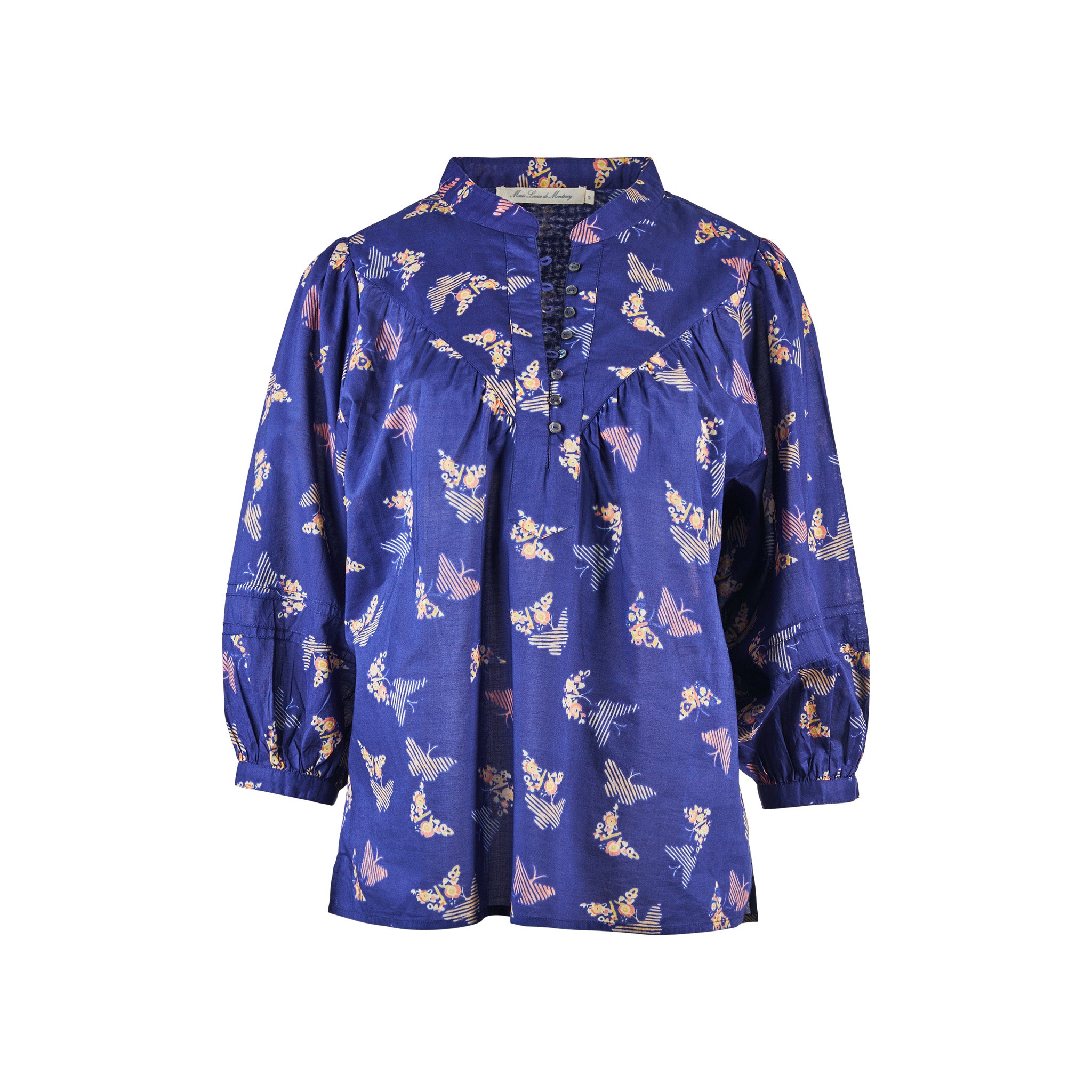 Marais blouse in Mica print / blue