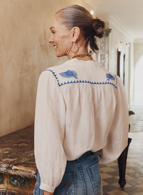 Palmier blouse - chalk