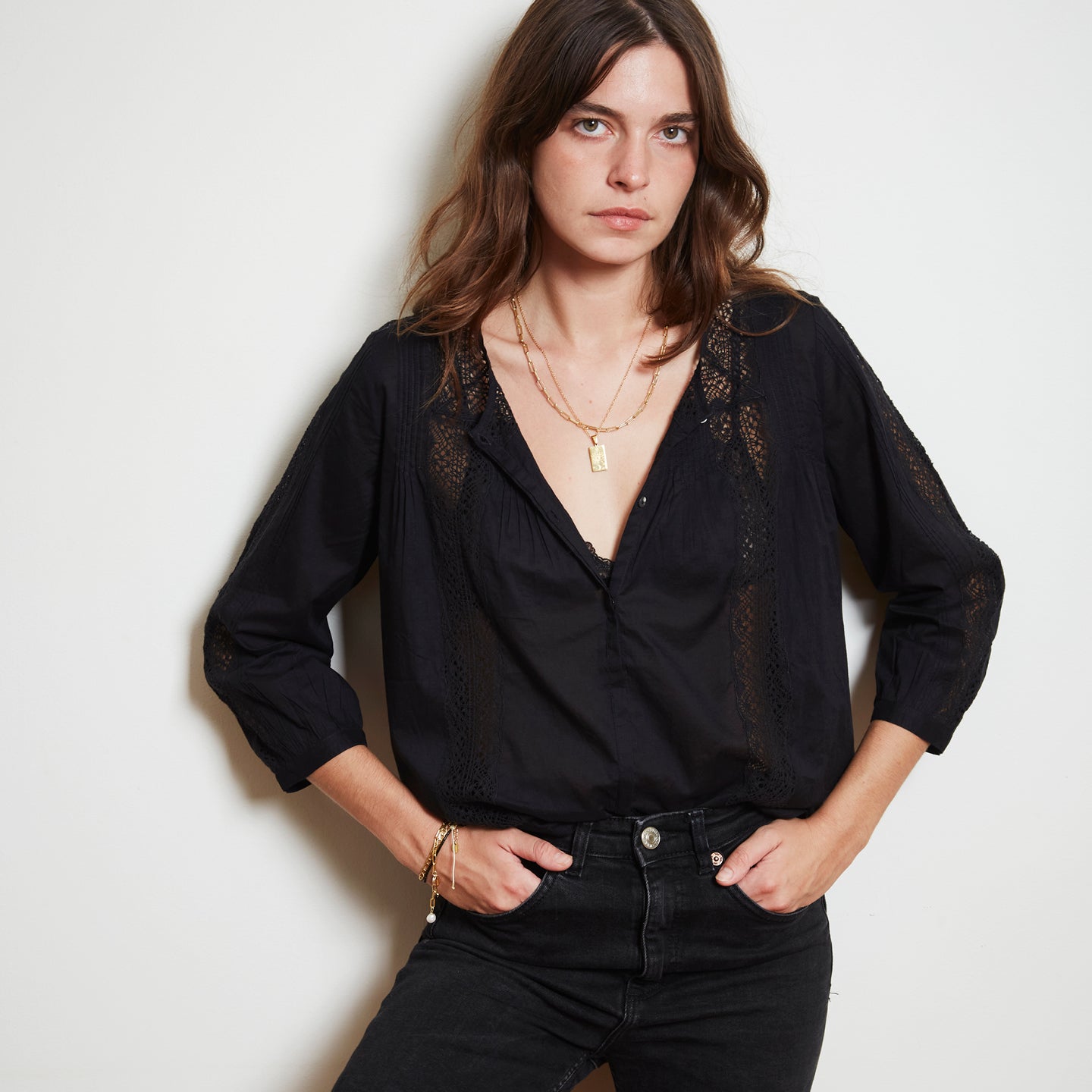 LOUISA BLOUSE - BLACK