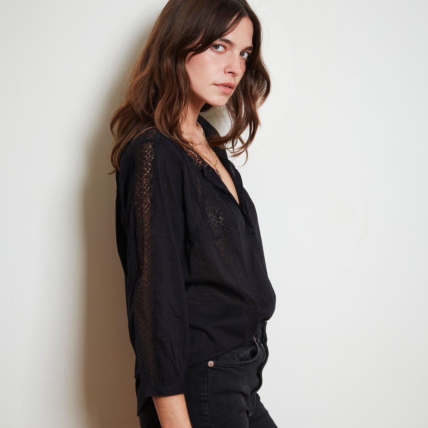 LOUISA BLOUSE - BLACK