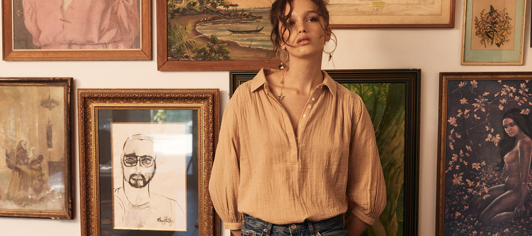 Birkin Blouse in Ecru Birkin Blouse in Ecru