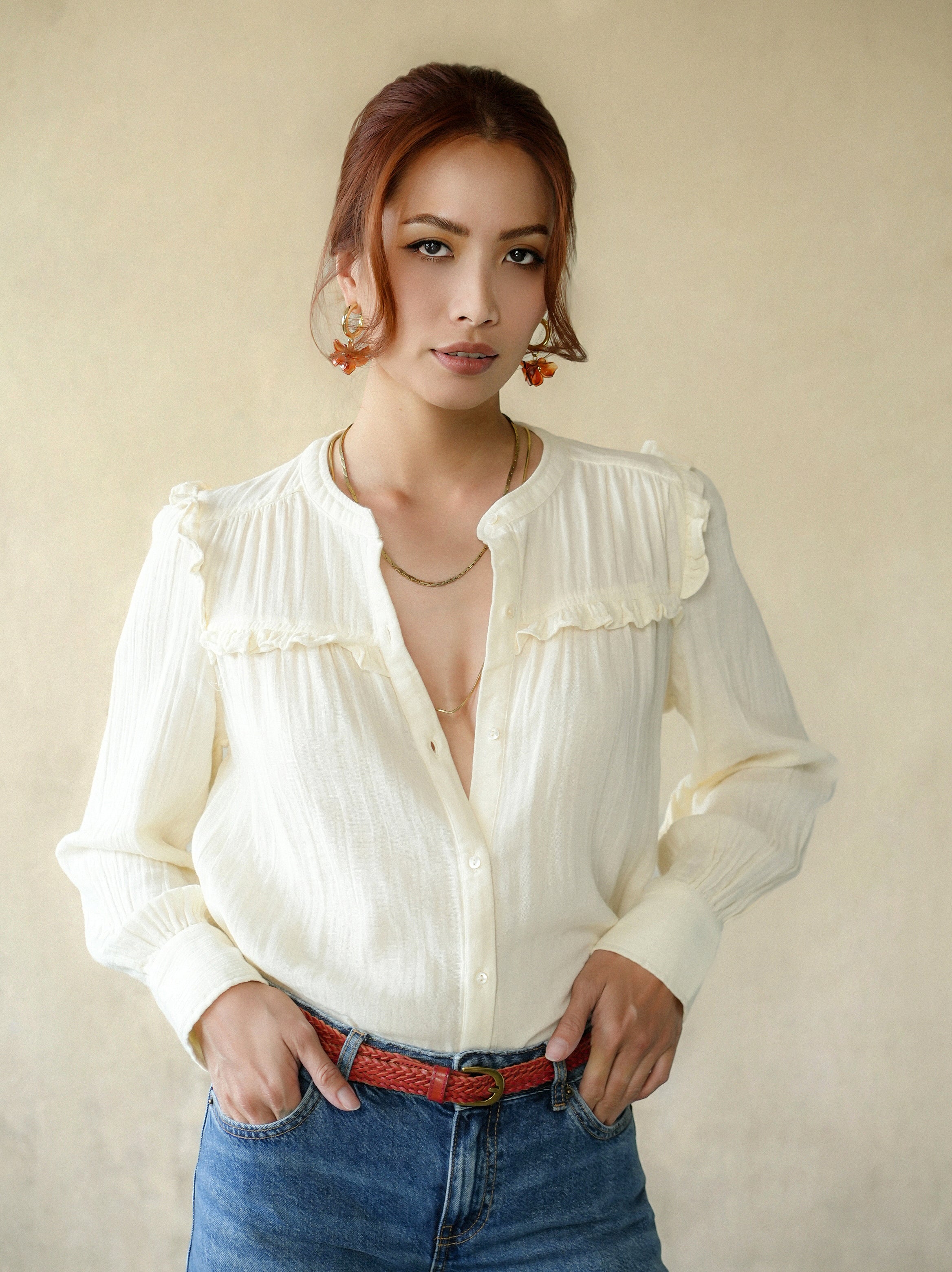 Isabella Blouse - Ecru