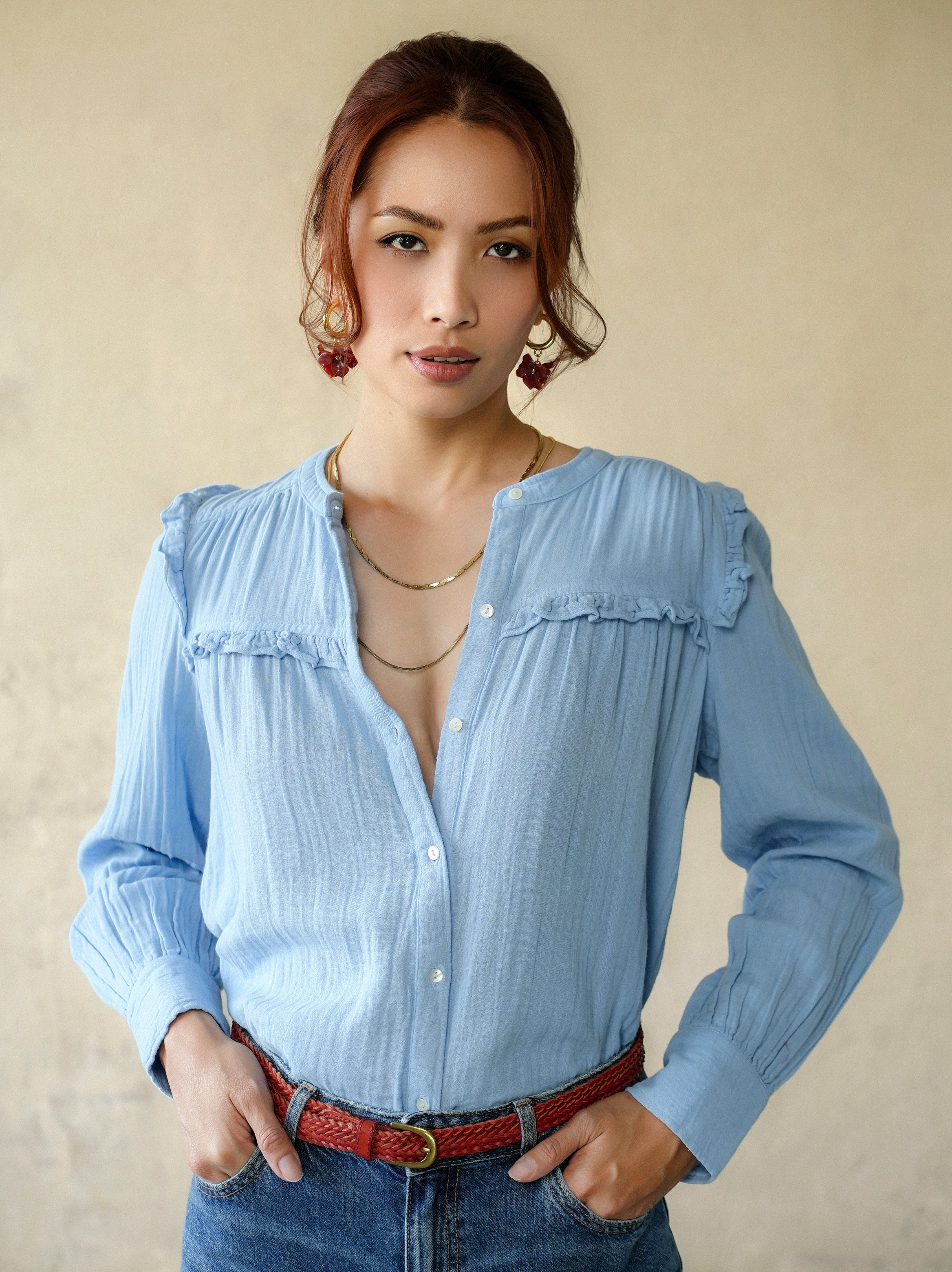 Isabella Blouse - Blue
