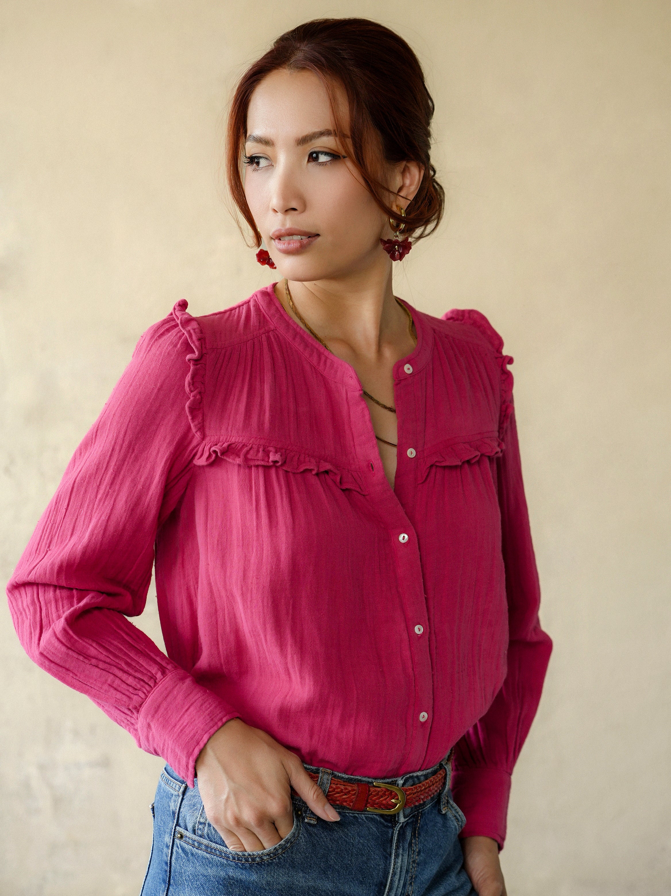 Isabella Blouse - Red