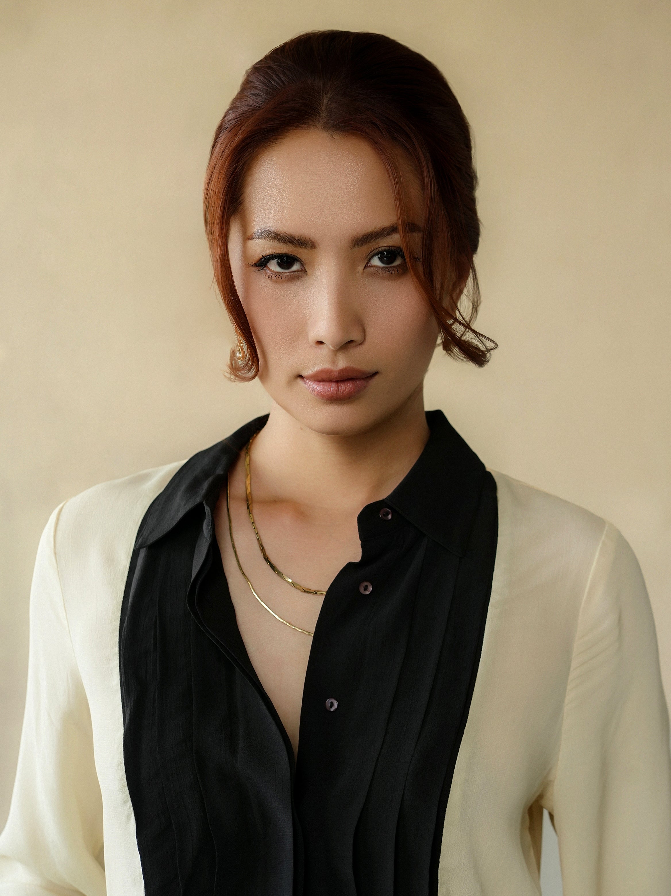 woman wearing yvette blouse