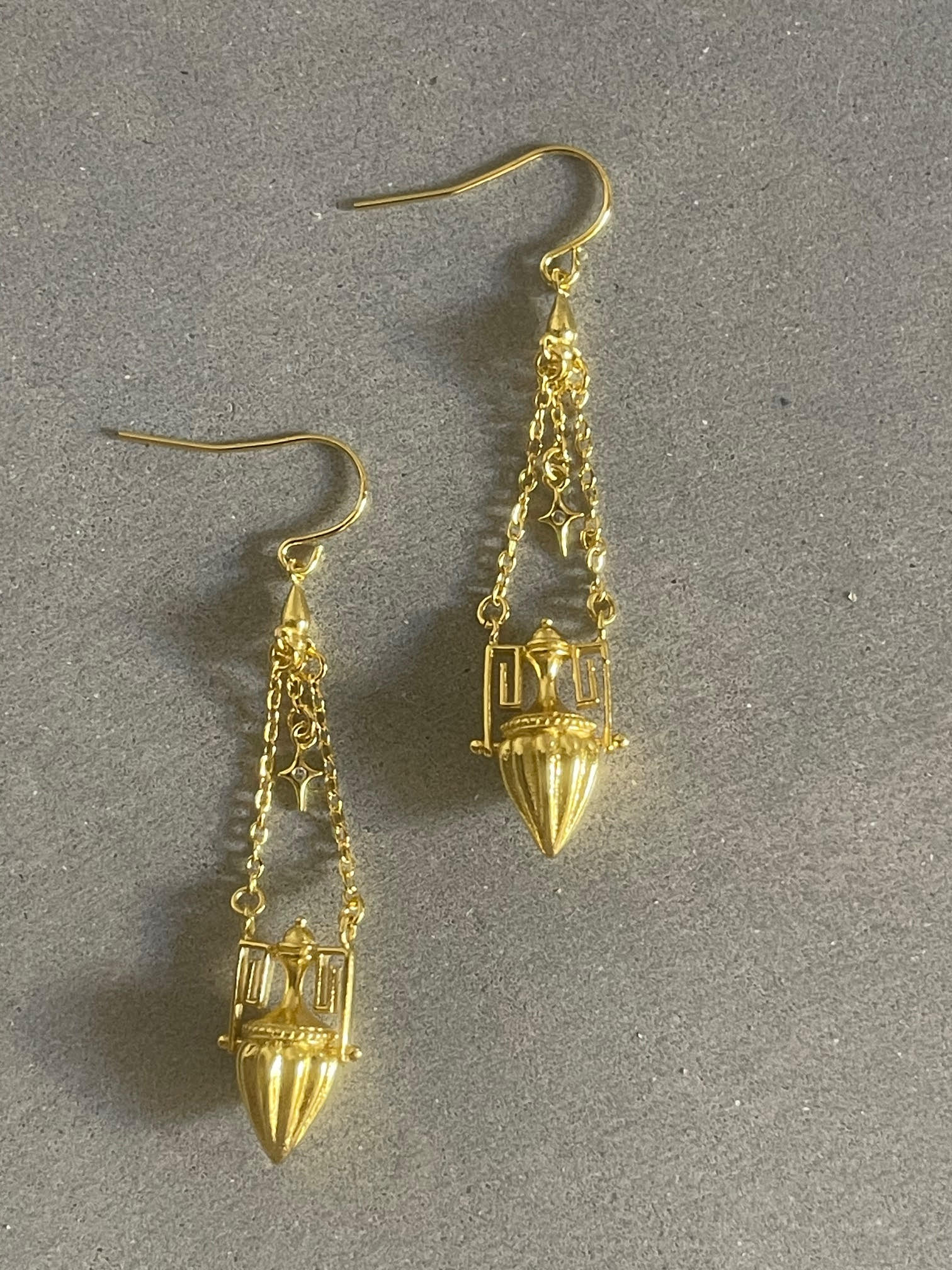 Golden Lantern Drop Earrings