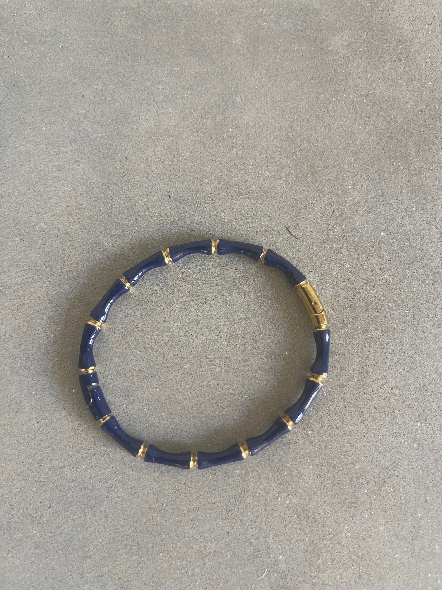Bamboo Band Navy - Resin Coated Stainless Steel