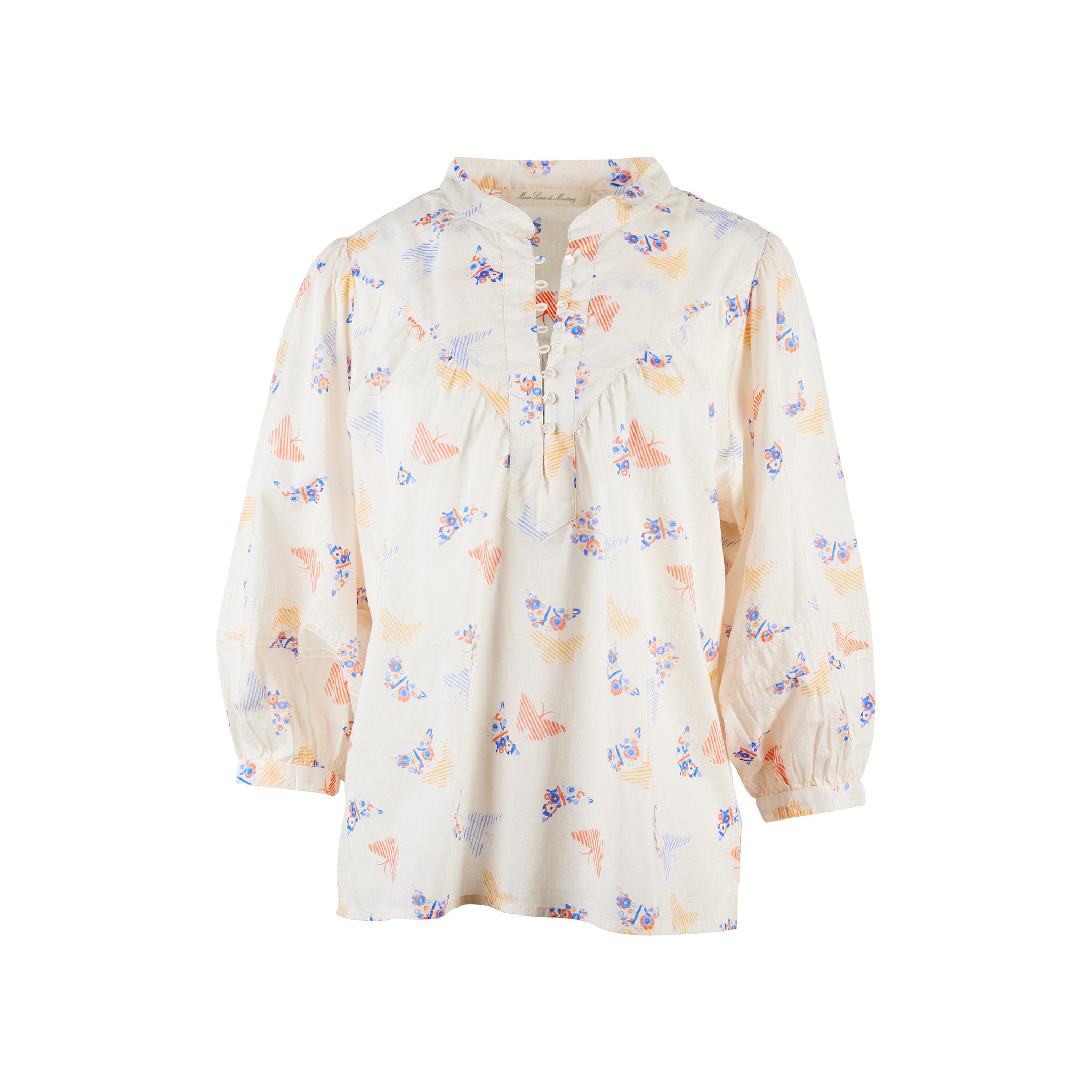Marais blouse in Mica print / Ecru