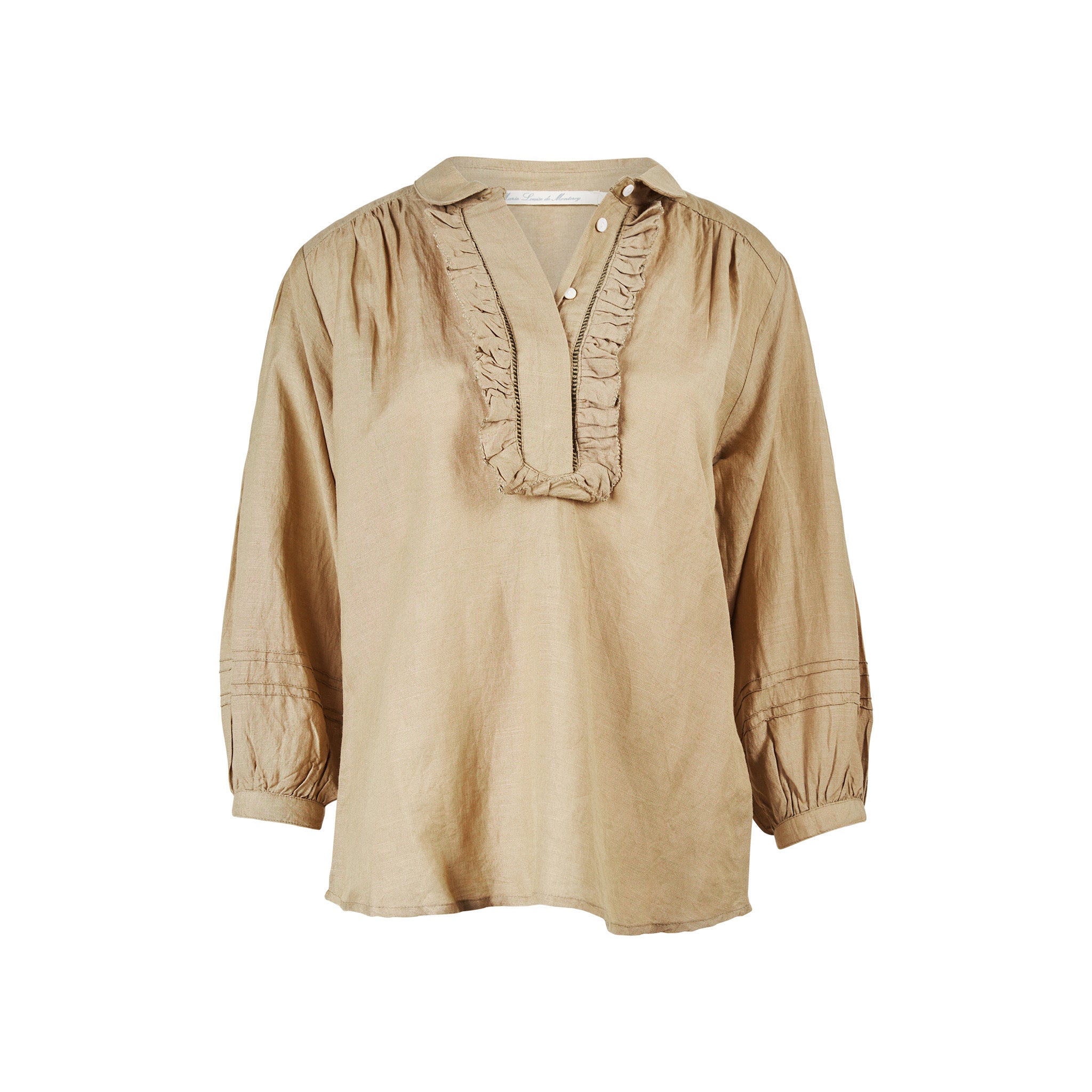 VOLANT BLOUSE IN OCHRE