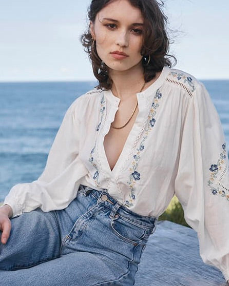 Passionflower blouse - ecru