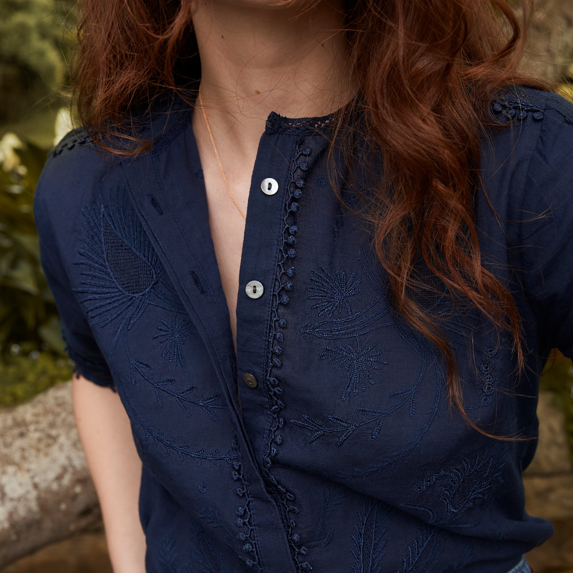 Camille Blouse - Navy
